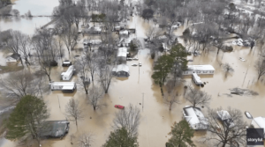 Drone video provides dramatic look at flooding after levee fails in Tennessee